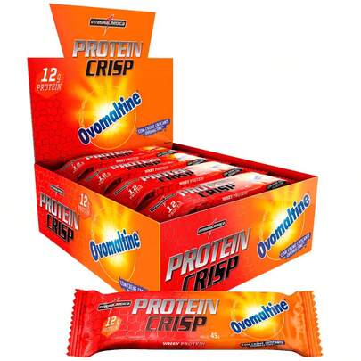  Barra De Proteína Protein Crisp Bar 45g Ovomaltine Display 12 unidades Integralmedica