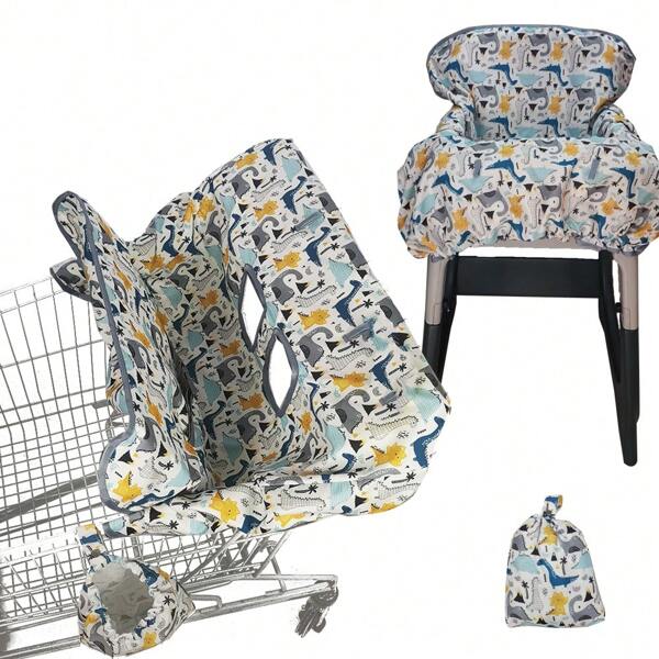 DODO NICI Shopping Cart Cover For Baby Girl Infant High Chair Cover Portable Universal Fit Machine Washable 2 Layers Pink Dots