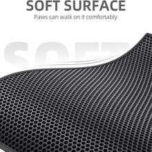 1 pièce Tapis à litière pour chat en EVA, tapis de capture de litière de chat à double couche et à ouverture unique, lavable pour une utilisation intérieure à la maison