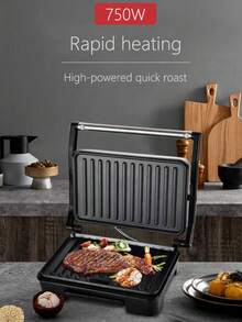 SOKANY 帕尼尼烤盘机，情人节理想礼物，可用于烤牛排、早餐、烤肉、香肠、汉堡和三明治 - 查看 4