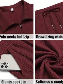 Summer    Zipper  Button Front - 酒紅色 - 查看 4
