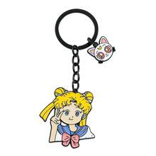 1pc Cartoon Anime Beautiful Girl Warrior Keychain, Bag Pendant