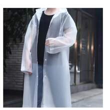 Adult Raincoat Non Disposable Thickened Outdoor Travel Climbing Waterproof Rain Gear Universal One Piece Raincoat - White - View 2