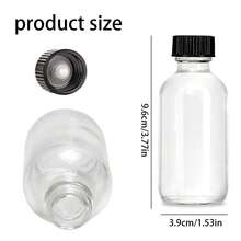4pcs, 2oz Glass Small Bottle With Lid, Small Transparent Can, Can Hold Coffee, Juice, Cocktails, Samples, Travel Essentials, Wide Mouth Leak Proof, Glass Bottle - Multicolor - View 7