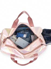 Large Capacity Travel Fitness Bag, Made Of Durable High-Quality Material, Multiple Pockets And Ergonomic Handle, Suitable For Gym, Sports And Weekend Trips - Solid Color Design, Sports Equipment Bag | Fashionable Gym Bag | Sturdy Handle, Gym Accessories, Multi-Color, Unisex