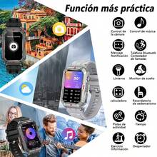 Reloj inteligente deportivo Futurem con función de llamadas Bluetooth, resistencia al agua IP67, pantalla táctil HD de 1,57 pulgadas. - Negro - Ver 5