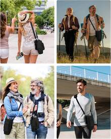 Water Bottle Carrier Bag With Phone Pocket For 30oz 40oz Tumbler With Handle Accessories Insulated Water Bottle Holder Pouch With Strap Water Bottle Sling Bag Crossbody With Straw Cover - Black - View 8
