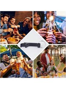 10 件定制雕刻金属开瓶器钥匙扣 - 适合派对、生日和啤酒节庆祝活动 | 耐用，适合厨房和餐厅使用 | 无需电池