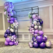 Decorative Balloons - Purple and Silver - View 7
