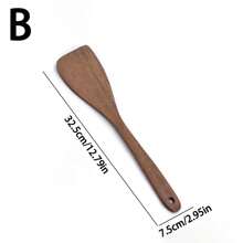 1PC Wooden Cooking Utensil Set, Wooden Kitchen Utensil Set For Frying Eggs, Steak, And Stir Fry, Wooden Cooking Utensil Set For Non Stick Cookware