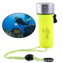 Linterna de plástico IP68 LED de largo alcance, linterna de buceo profesional, iluminación subacuática, linterna de buceo - Multicolor - Ver 6