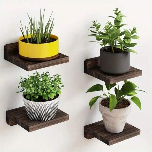 Floating Shelves, Floating Shelves For Wall, Rustic Farmhouse Floating Shelves, Wall Mounted Shelves For Wall Decor, For Bedroom, Living Room, Bathroom, Kitchen, Picture Ledge Shelves - 1 Pieces