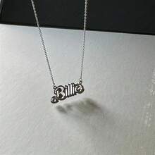 1 件时尚镂空字母锁骨项链，简约精致吊坠项链，音乐节派对珠宝配饰礼物