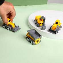 Set de 12 piezas de mini vehículos de construcción, 5 estilos surtidos que incluyen taladro, excavadora, bulldozer, rodillo compactador y volquete (Gustado por niños, niñas, bebés) - Plástico duradero, estilos multicolor, regalo perfecto para Navidad/cumpleaños para niños - Multicolor - Ver 2