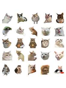 Set Of 50 Funny Cat Stickers For Smartphone, Laptop, Water Bottle, Notebook And Other Waterproof Decorative Items - Multicolor - View 8