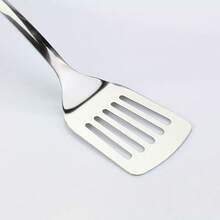 Brushed Slotted Stainless Steel Turner, Non-Slip Spatula With Ergonomic Handle - 2 包特納 - 查看 10