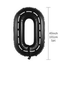 Mtrong Te 1PC Bóng bay Heli lá số màu đen 40 inch tùy chỉnh Trang trí tiệc sinh nhật Globos, Giáng sinh - màu đen - Xem 7
