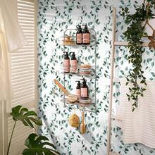 1 卷绿叶花朵自粘乙烯基壁纸 17.1 英寸 X 39.3/118.1/196.8 英寸可移除黄色花卉壁纸，可轻松 DIY 家居装饰，适用于卧室、客厅、橱柜、桌子和家具，高品质乙烯基材料，图案灵活，可搭配花卉墙面装饰墙纸、墙贴、房间装饰、厨房、客厅装饰