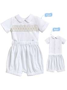 New Summer Two-Piece Suit For Boys And Girls, Casual Breathable Tops And Elastic Shorts, Suitable For Children Aged 0-5 Years Old, Suitable For And Home In Summer