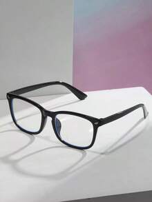 Unisex Square Plastic Computer/Gaming/TV/Mobile Phone Glasses, Reduce Eye Fatigue, Light Glasses, Fashion Optical Glasses Frame - màu đen - Xem 2