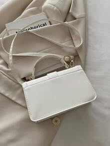 2025年秋季女士鳄鱼纹手提包单肩包，时尚单肩斜挎包 - 米色 - 查看 9