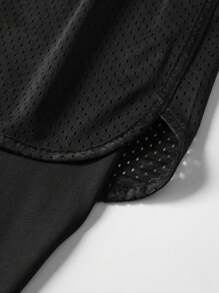 1 paio di pantaloni sportivi da uomo, in rete traspirante, con compressione ad alto supporto, che assorbono il sudore e hanno una tasca per il telefono, adatti per corsa all'aperto, esercizi sportivi, autunno