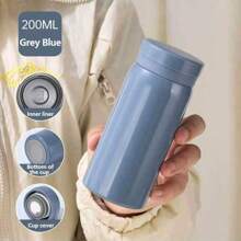 1pc, 200ml Mini Compact Stainless Steel Water Bottle, Portable Pocket Cup, Outdoor Sports Water Bottle, Easy To Carry