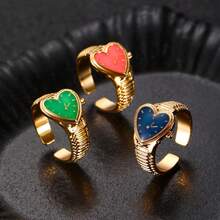 1pc Minimalist & Unique Painting Dial Watch Ring Set, Versatile Jewelry Accessory, Couple Gift - Multicolor - View 4