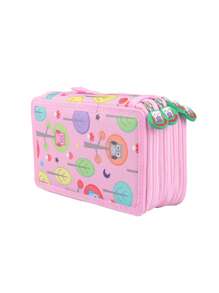 1 Stück faltbare Tierförmige Federmappe, Eule Muster Stiftebox, Mehrstöckiger Stifthalter mit Loch für Künstler, Studenten, Schreibtisch-Organizer Zubehör, Federmappe, Schultasche