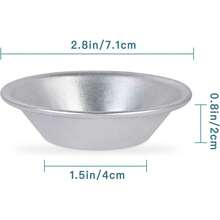 Aluminum Egg Tart Molds, Dessert Mold Pans, Nonstick Reusable - Multicolor - View 2