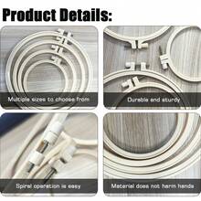 4 pièces/set de 2025 Nouveaux cadres de broderie circulaires en plastique haut de gamme, avec 10 aiguilles, de différentes tailles, cerceau de point de croix en plastique durable, convient pour l'artisanat et les projets DIY, point de croix, point perforé, accessoires de broderie - Multicolore - Voir 7