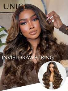 Wigs Brown Balayage Body Wave Wig 7x5 Bye Bye Knots Wear Go Glueless Wig With Elastic Drawstring 360 Cozy Hug Pre Cut Pre Bleached Human Hair Lace Wig Unice Wigs Unice Hair