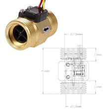 Sensor de flujo de agua Full Cooper G3 4 pulgadas medidor DN20mm Hall rosca detector líquido interruptor 245L Min alta precisión conexión fácil uso hogar industrial automático - Amarillo - Ver 5
