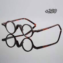 1 buc Ochelari de citit rotunzi retro pentru bărbați, vintage, mici, personalizați, eleganți, ușori, de înaltă calitate, vedere clară pentru computer, citit, jocuri, disponibili în 100-350 de grade