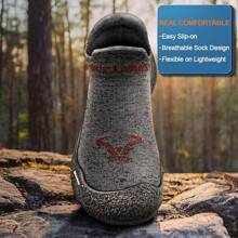 BULLIANT Men Slipper Socks,Grip Socks Hiking Shoes Barefoot Shoes Outdoor Walking Exercises - 灰色混色/玫瑰紅6254 - 查看 3