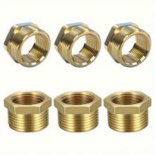 1/6/12pcs 3/4" To 1/2" Internal Threaded Adapter, Suitable For Kitchen, Bathroom, RV Plumbing And Various Piping Connections, High Pressure Pipe Connector
