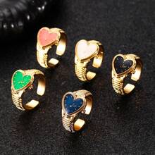 1pc Minimalist & Unique Painting Dial Watch Ring Set, Versatile Jewelry Accessory, Couple Gift - Multicolor - View 3