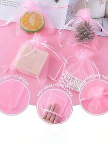 10pcs/20pcs/30pcs 4x6 Inches Luxurious Organza Drawstring Jewelry Pouches - Wedding Party Christmas Favor Gift Bags & Organizers - Reusable, Soft, And Durable Black Gift Wrapping Accessories - Multicolor - View 6