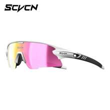 SCVCN SCVCN Cycling Glasses Sport Glasses For Fishing, Cycling, Outdoor Activities, Hunting, Beach Style, Wind-Proof, Hiking, Running,GOLF, Unisex, Multicolor Frame, Extra 2 Replacable Lenses (Including Polarized Lens)