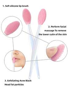 4 Pieces Blackhead Nose Brush Facial Cleansing Nose Brush Massage Nose Wings Clean Pore Cleansing Face Brush Soft Bristle Cleansing Brush Silicone Face Cleansing Brush Nasal Cleansing Brush Medical Grade Soft Hypoallergenic Flexible Antibacterial Reusable - Multicolor - View 4