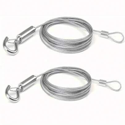 2毫米粗不锈钢丝晾衣绳，室内/室外壁挂式伸缩晾衣绳，长度可调2米/3米/5米