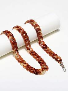 彩色亚克力链手机挂绳，手工编织斜挎包带