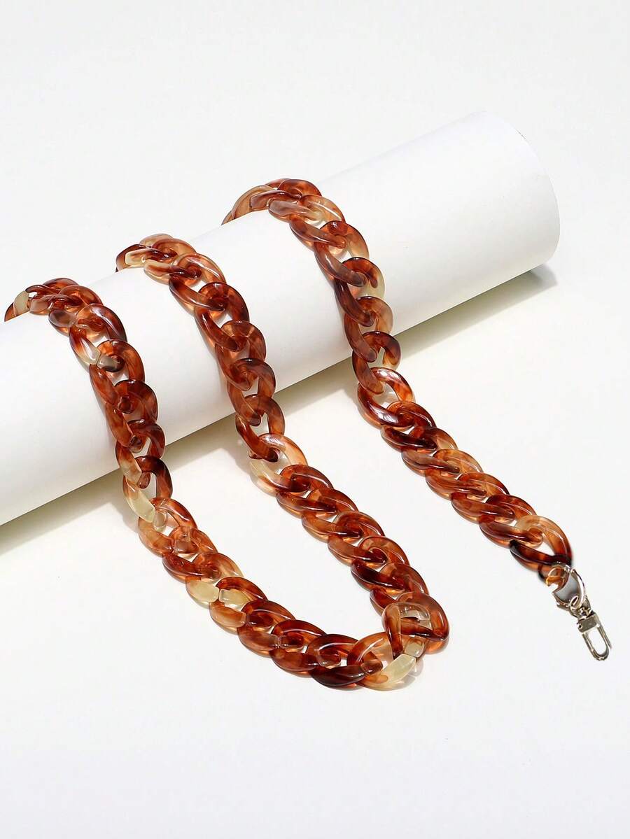 彩色亚克力链手机挂绳，手工编织斜挎包带