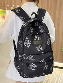 VMI蝴蝶印花休闲大容量背包，用途广泛，功能多样，适合学生、日常使用、通勤和携带笔记本电脑。 - 彩色 - 查看 4