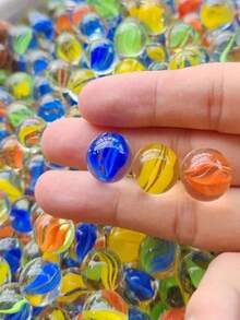 彩色玻璃珠，多色装饰玻璃珠，适用于水族馆、花瓶填充物和珠子游戏