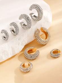 4/8pcs Chunky Ear Cuff For Women Non Piercing Jewelry Set Personalized Rock Punk Ear Clip On Earrings