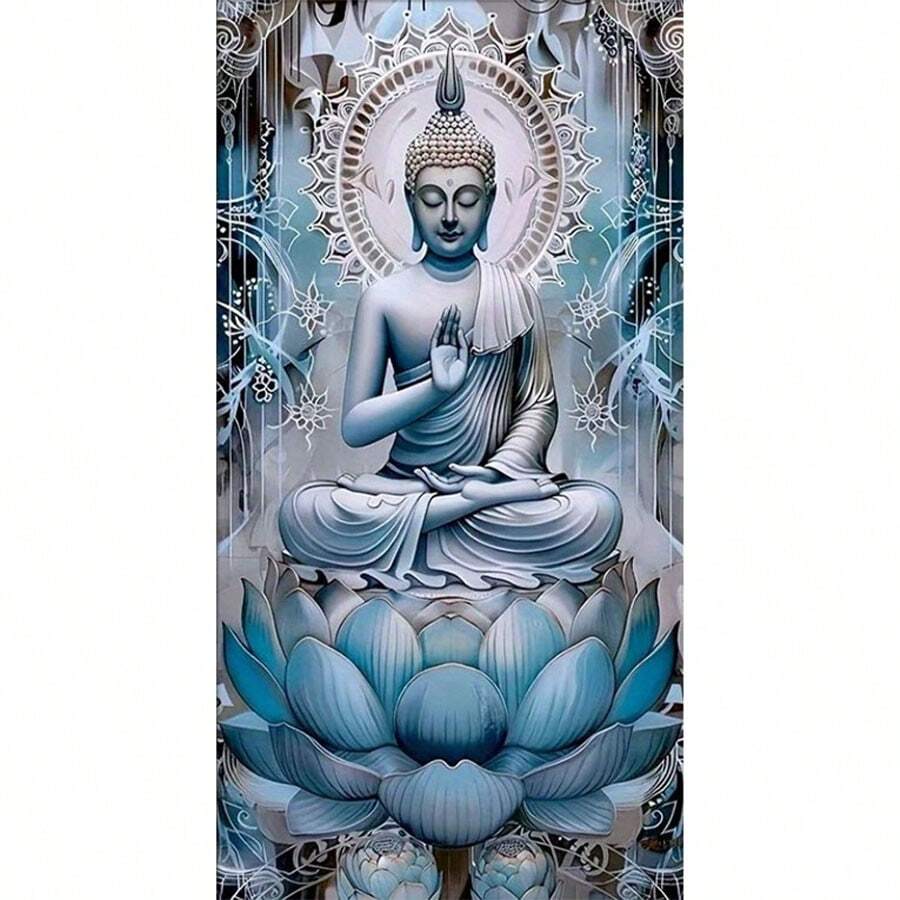 1 件大尺寸 15.7"X27.5" 5D 钻石画套件，佛像图案，适合成人初学者 DIY 马赛克钻石艺术，全钻手工制作的自设计 DIY 钻石画，适用于客厅、卧室、办公室墙壁装饰，送给家人和朋友的惊喜艺术家居装饰礼物，无框架