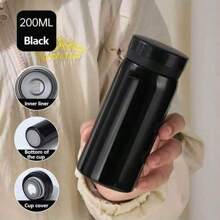 1pc, 200ml Mini Compact Stainless Steel Water Bottle, Portable Pocket Cup, Outdoor Sports Water Bottle, Easy To Carry