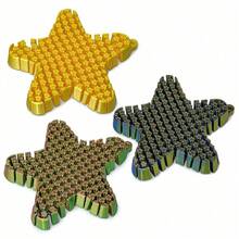 1/2/3 Stück mehrfarbig 3D gedruckter Kunststoff Fünfzackiger Stern, beweglicher Fünfzackiger Stern Schreibtisch Seestern Modell - Spaßige Schreibtisch Dekoration, einzigartiges flexibles Seestern Geschenk, Geburtstagsgeschenk Party Gastgeschenk - Pentagramm - Übersicht 8