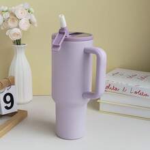 Cốc chống rò rỉ trên ô tô 40oz, Cốc cà phê cách nhiệt bằng thép không gỉ 304 có tay cầm, Cốc du lịch có nắp ống hút và nắp chống tràn - Thích hợp làm quà tặng Giáng sinh, Halloween - Nhiều màu - Xem 18